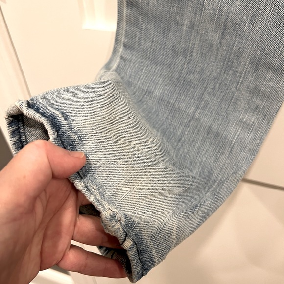 Abercrombie Kids girl’s jeans, distressed, light wash - Picture 6 of 8